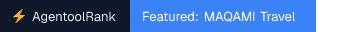 MAQAMI Travel on AgentoolRank badge