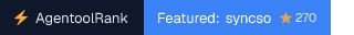 syncso on AgentoolRank badge